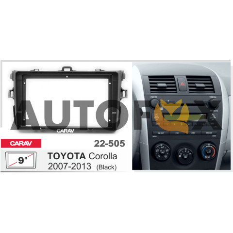 Carav 22-505: 9" TOYOTA Corolla 2007-2013 Black