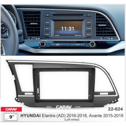 AMX 22-624: 9" Hyundai ELANTRA 6 2016-2018 с вырезами внизу (Проводка)