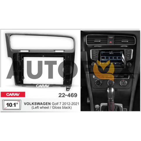 AMX 22-469: 10" VW GOLF-7 2013-2019 black (CAN-Raise+проводка)