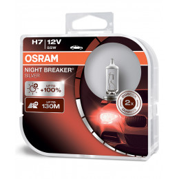 Osram Night Breaker Silver H7 +100% 55W 12V 64210NBS-HCB Лампа галоген (2шт комплект) 